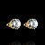 PAR DE BRINCOS  REDONDO  PEDRA DE ZIRCÔNIA 10MM - BANHADO A OURO 18K - Imagem 1