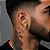 Brinco Cruz com Moldura Trabalhada – Banhado a Ouro 18K - Imagem 3