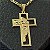 Pingente Cruz Vazada com Face de Jesus – Banhado a Ouro 18K - Imagem 1