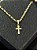 PINGENTE  CRUCIFIXO JESUS  DETALHADO( 2g- 1x1cm) PP - BANHO DE OURO 18k - Imagem 1