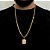 Corrente Lacraia 4mm 70cm + Pingente Placa – Banho Ouro 18k - Imagem 1