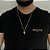CORRENTE  PIASTRINE( 2mm - 70Cm) + PINGENTE CRUZ - BANHADO A OURO 18K. - Imagem 1