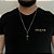 CORRENTE  PIASTRINE( 2mm - 70Cm) + PINGENTE CRUZ AMARRADA P -  BANHADO A OURO 18K. - Imagem 1