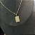 CORRENTE  TIJOLINHO( 1.5MM- 70CM) + PINGENTE PLACA COM SALMOS- BANHADO A OURO 18K. - Imagem 2