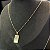 CORRENTE  TIJOLINHO( 1.5MM- 70CM) + PINGENTE PLACA COM SALMOS- BANHADO A OURO 18K. - Imagem 9