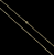 CORRENTE  VENEZIANA ( 1.5MM- 70CM) + PINGENTE  CRUCIFIXO PP MINI - BANHADO A OURO 18K. - Imagem 2