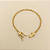 Pulseira Cadeado 3mm 21cm – Banhada a Ouro 18K - Imagem 1