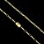 CARTIE MEIA CANA  (4mm- 18G) 70cm - FECHO COM MARCAÇÃO 750 - BANHADA A OURO 18K - Imagem 2