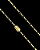 CORRENTE TIJOLINHO ALONGADO (3MM- 70CM) FECHO COM MARCAÇÃO 750 - BANHADO A OURO 18K - Imagem 2