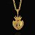 CORRENTE PIASTRINE ( 7mm- 70Cm) + PINGENTE CORAÇÃO NOSSA SENHORA CRAVEJADO - FECHO COM MARCAÇÃO 750 - BANHADO A OURO 18K. - Imagem 5