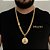 CORRENTE LACRAIA (10mm- 70cm )+ PINGENTE MEDALHA DE NOSSA SENHOA - BANHADO A OURO 18K - Imagem 1