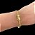 CORRENTE CADEADO DUPLO FECHO GAVETA  (5mm-70CM)  + PULSEIRA CADEADO DUPLO FECHO GAVETA  (5mm-20CM) FECHO COM MARCAÇÃO 750 - BANHADO A OURO 18K - Imagem 12