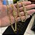 Corrente Piastrine 7mm 70cm + Pulseira 21cm – Banhada a Ouro 18K - Imagem 1