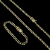 CORRENTE PIASTRINE FECHO GAVETA   (7mm- 70cm) + PULSEIRA PIASTRINE FECHO GAVETA   (7mm- 20cm) - BANHADO A OURO 18K - Imagem 4