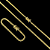 Corrente Lacraia 4mm + Pulseira 21cm – Banho Ouro 18k - Imagem 1