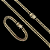 CORRENTE LACRAIA  FECHO GAVETA( 10mm-70cm)  + PULSEIRA LACRAIA  FECHO GAVETA( 10mm-20cm) - FECHO COM MARCAÇÃO 750BANHADO A OURO 18K - Imagem 7