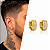 Brinco Argola Larga Cravejada com 4 Fileiras de Zircônias – Banhado a Ouro 18K - Imagem 1