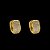 PAR DE ARGOLA CRAVEJADO EM PEDRA ZIRCÔNIA PREMIUM  10x5mm - BANHADO A OURO 18K - Imagem 1