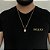 CORRENTE PIASTRINE( 2mm - 70cm) + PINGENTE PLAQUINHA CRUCIFIXO - BANHADO A OURO 18K. - Imagem 1