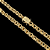 CORRENTE FRISO S DUPLA FACE (13mm -128G- 70cm) FECHO COM MARCAÇÃO 750 - BANHADO A OURO 18K - Imagem 4