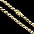 Corrente Friso 13mm 70cm – Banhada a Ouro 18K - Imagem 5