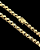 CORRENTE FRISO S DUPLA FACE (13mm -128G- 70cm) FECHO COM MARCAÇÃO 750 - BANHADO A OURO 18K - Imagem 2