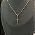 CORRENTE CARTIE (1.5mm- 70/60cm) + PINGENTE CRUCIFIXO    - BANHADO A OURO 18K - Imagem 5