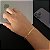 PULSEIRA  PIASTRINE ( 3MM - 6G -20CM)  - BANHO DE OURO 18k. - Imagem 1