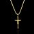 PINGENTE CRUCIFIXO  COM JESUS( 3g- 3x3,5cm)- BANHO DE OURO 18k - Imagem 1
