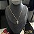 CORRENTE 3x1( 2mm- 70/60cm) + PINGENTE CRUCIFIXO JESUS 3D MÉDIO - BANHADO A OURO 18k - Imagem 7