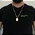 CORRENTE 3x1( 2mm- 70/60cm) + PINGENTE PLACA ORAÇÃO  PAI NOSSO M - BANHADO A OURO 18k - Imagem 1