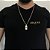 CORRENTE 3x1( 2mm -70/60cm) + PINGENTE PLACA CRUZ VAZADA M - BANHADO A OURO 18k - Imagem 1