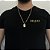 CORRENTE 3x1 (2mm- 70/60cm) + PINGENTE PLACA CRUZ VAZADA  PP - BANHADO A OURO 18k - Imagem 1