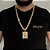 CORRENTE LACRAIA( 10mm- 70cm) + PINGENTE PLACA NOSSA SENHORA CRAVEJADA GRANDE - BANHADO A OURO 18K - Imagem 1