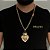 CORRENTE CADEADO( 8mm- 70cm) + PINGENTE MC POZE JESUS É O DONO DO LUGAR - BANHADO A OURO 18k - Imagem 1