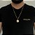 CORRENTE PIASTRINE( 2mm - 70cm) + PINGENTE SÃO BENTO DUPLA FACE M - BANHADO A OURO 18K. - Imagem 1