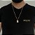 CORRENTE PIASTRINE( 2mm - 70cm) + PINGENTE PLAQUINHA NOSSA SENHORA 3D- BANHADO A OURO 18K. - Imagem 1