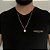 CORRENTE PIASTRINE( 2mm- 70cm) + PINGENTE PLACA CRUZ 3D P - BANHADO A OURO 18K. - Imagem 1