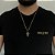 CORRENTE PIASTRINE( 2mm- 70cm) + PINGENTE CRUCIFIXO VAZADO P- BANHADO A OURO 18K. - Imagem 1