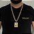 CORRENTE FRISO S( 8mm- 70Cm) + PINGENTE PLACA NOSSA SENHORA CRAVEJADA EM ZIRCÔNIA PREMIUM G - BANHADO A OURO 18K - Imagem 2