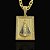CORRENTE LACRAIA (10mm- 70cm) + PINGENTE PLACA NOSSA SENHORA G  - FECHO COM MARCAÇÃO 750 - BANHADO A OURO 18K - Imagem 2