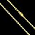 Corrente Piastrine 4mm 70cm – Banhada a Ouro 18K - Imagem 1