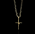 CORRENTE CADEADO (3mm- 70Cm) + PINGENTE CRUZ AMARRADA - BANHO DE OURO 18K - Imagem 7