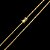 CORRENTE CADEADO( 3mm- 70Cm )+ PINGENTE CRUZ COM JESUS - FECHO COM MARCAÇÃO 750 - BANHO DE OURO 18K - Imagem 3
