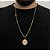 CORRENTE CADEADO( 3mm- 70Cm) + PINGENTE MEDALHA JESUS 3D M - BANHO DE OURO 18K - Imagem 1