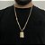 CORRENTE LACRAIA (4MM - 70cm) + PINGENTE PLACA COM CRUCIFIXO E ORAÇÃO -  FECHO COM MARCAÇÃO 750 -  BANHADO A OURO 18k - Imagem 1