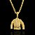 PINGENTE KIMONO FAIXA PRETA CRAVEJADO (2G- 3x3cm)  G - BANHO DE OURO 18k - Imagem 2