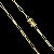Corrente Tijolinho Alongado 5mm 70cm – Banhada a Ouro 18K - Imagem 1