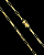 CORRENTE TIJOLINHO ALONGADO (5MM -28G  -70CM) FECHO COM MARCAÇÃO 750 - BANHADO A OURO 18K - Imagem 1