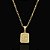 Pingente Placa Letra G – Banho Ouro 18k - Imagem 1